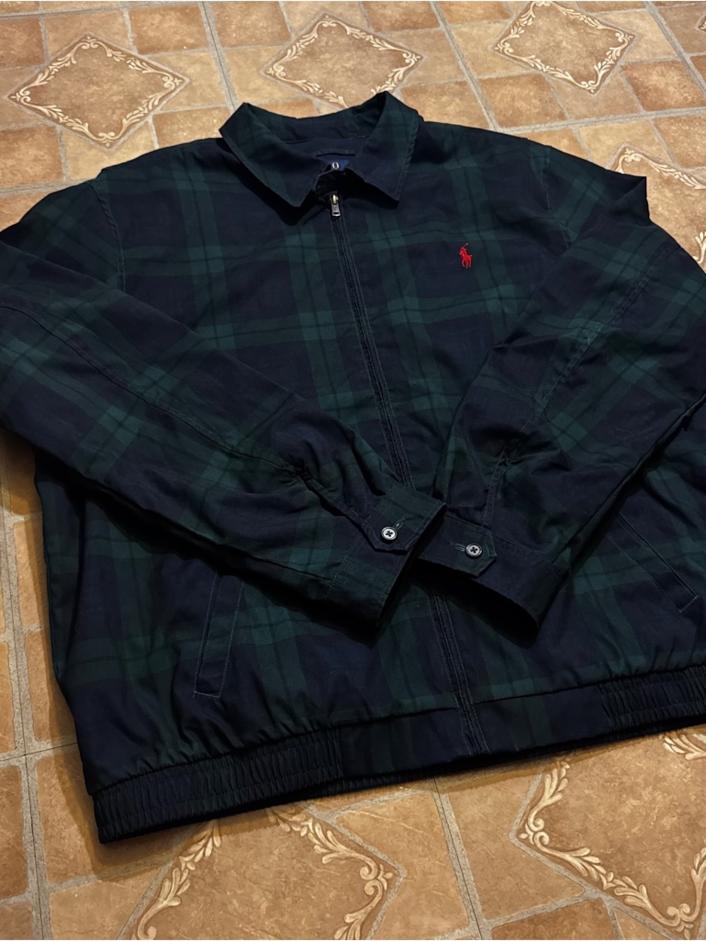 Vintage Polo Ralph Lauren Black Watch Plaid Harrington Jacket - XXL